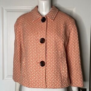 Harve Benard Knit Cotton Button Down Blazer